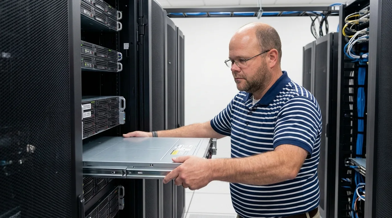 Kurt racking a server